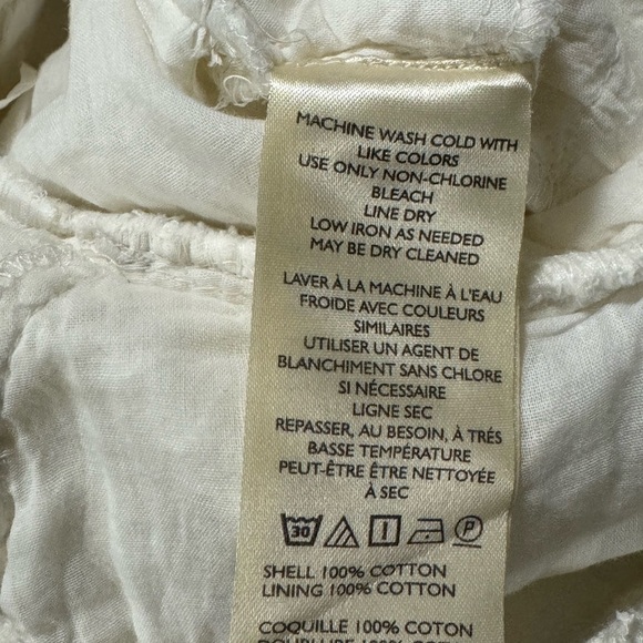 Pilcro Puff-Sleeve Eyelet Romper sz XXSP - Picture 4 of 5